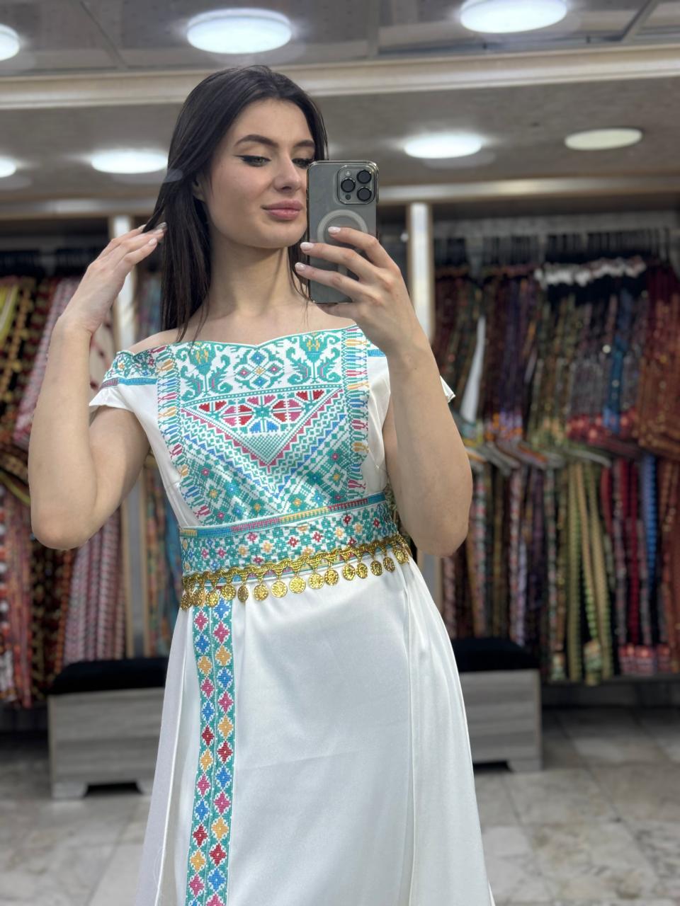 Modern embroidery dress