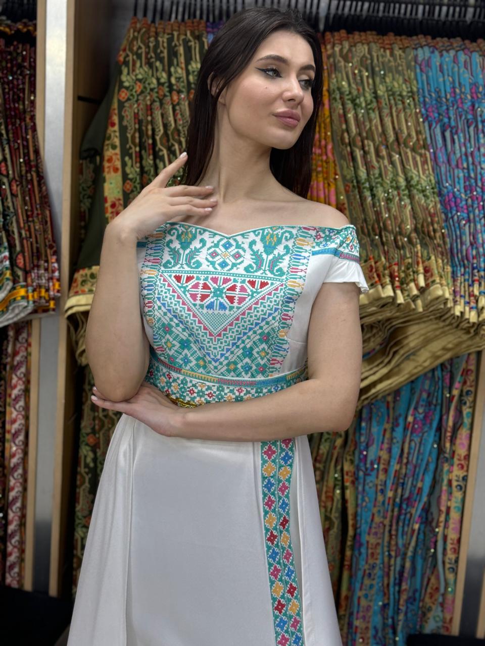 Modern embroidery dress