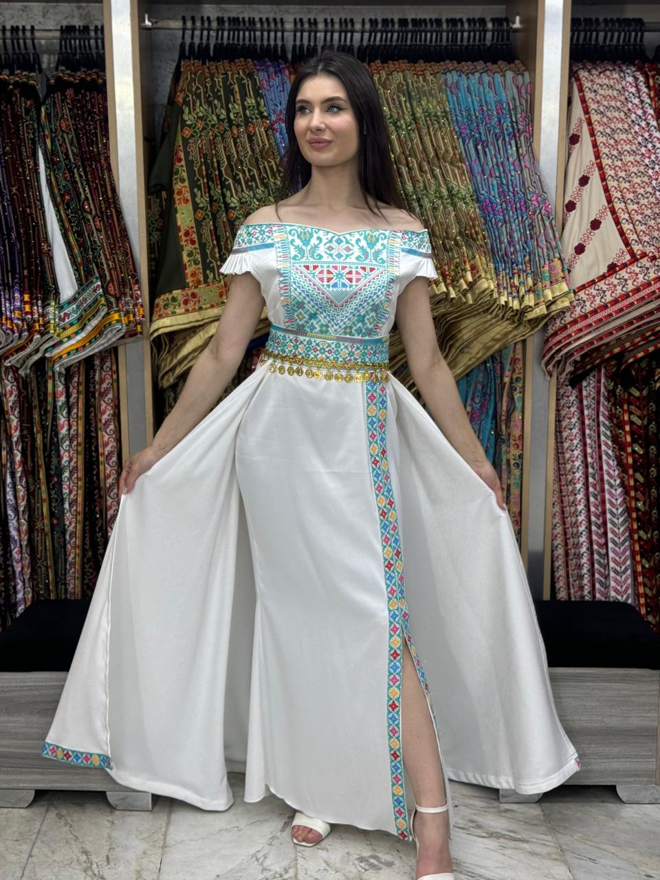 Modern embroidery dress
