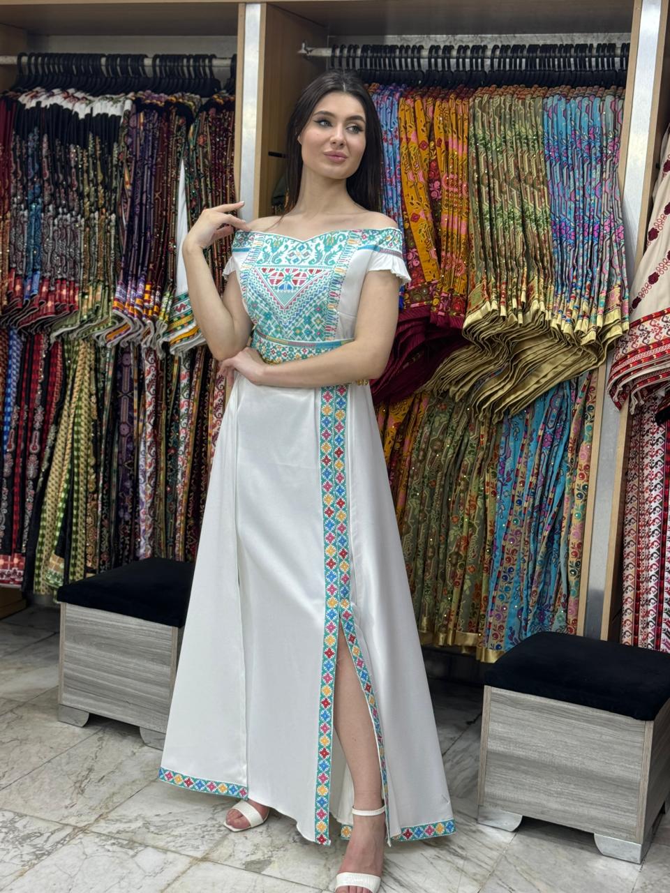 Modern embroidery dress