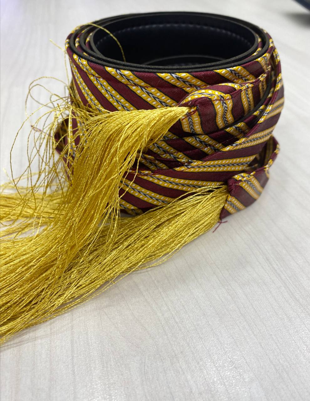 Gold with Red lines Kashmir belt