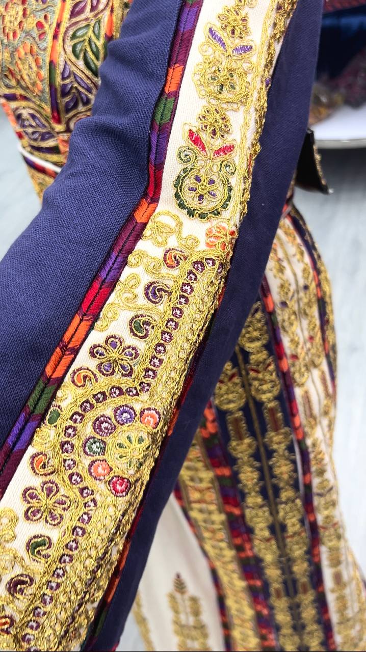Nouveau Thobe Etameen Malka coloré