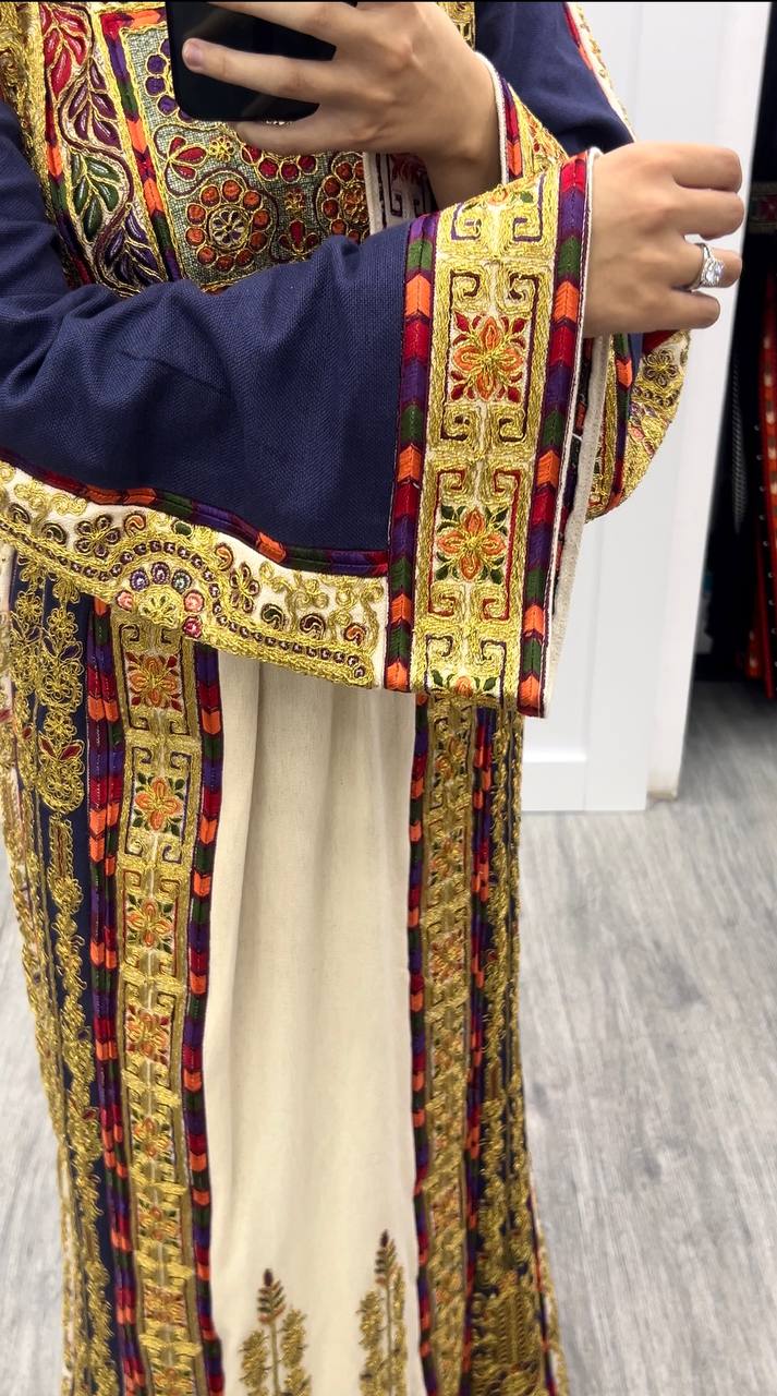 Nouveau Thobe Etameen Malka coloré