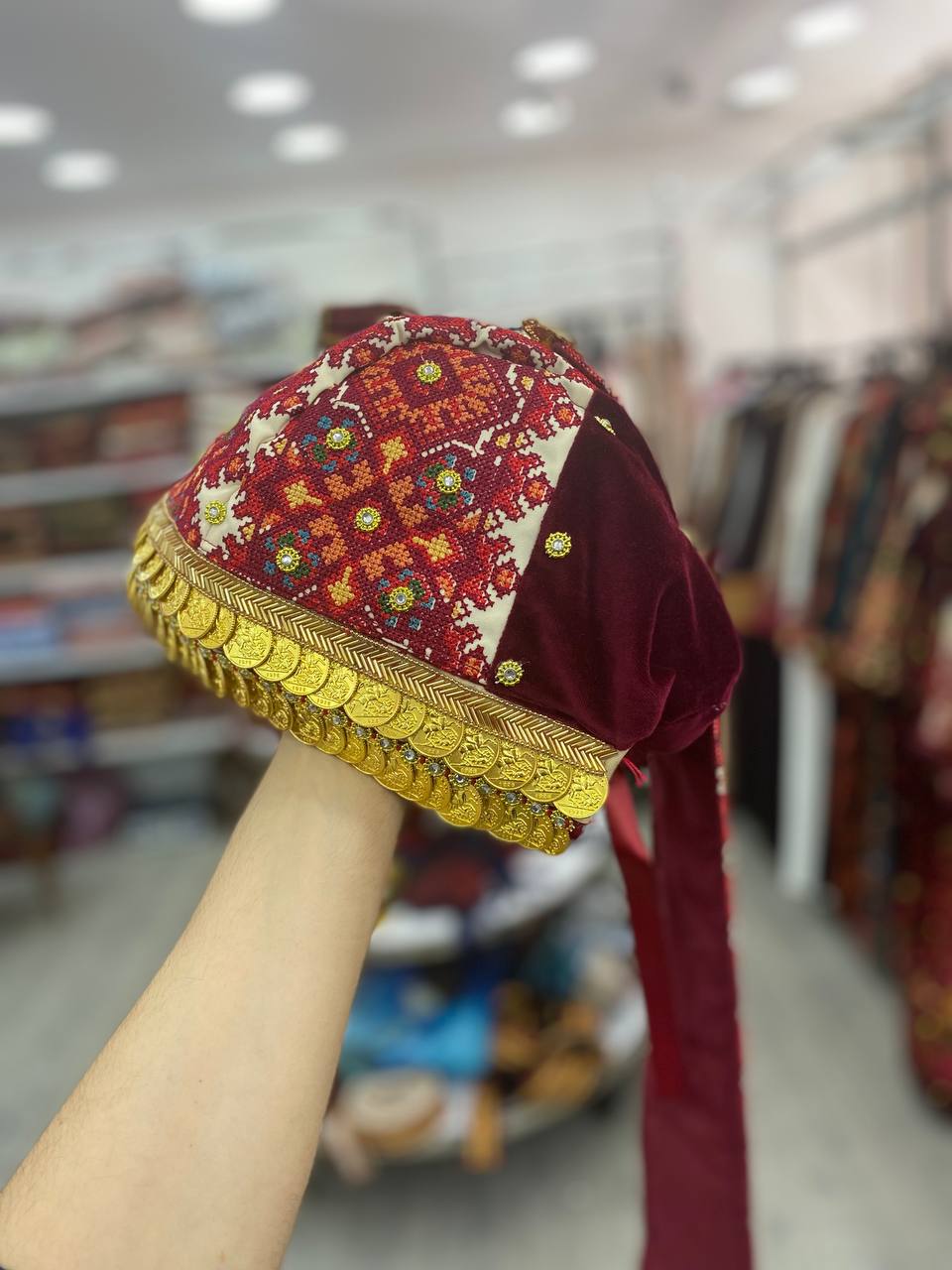 Traditional Beige with heavy Embroidery Wakah