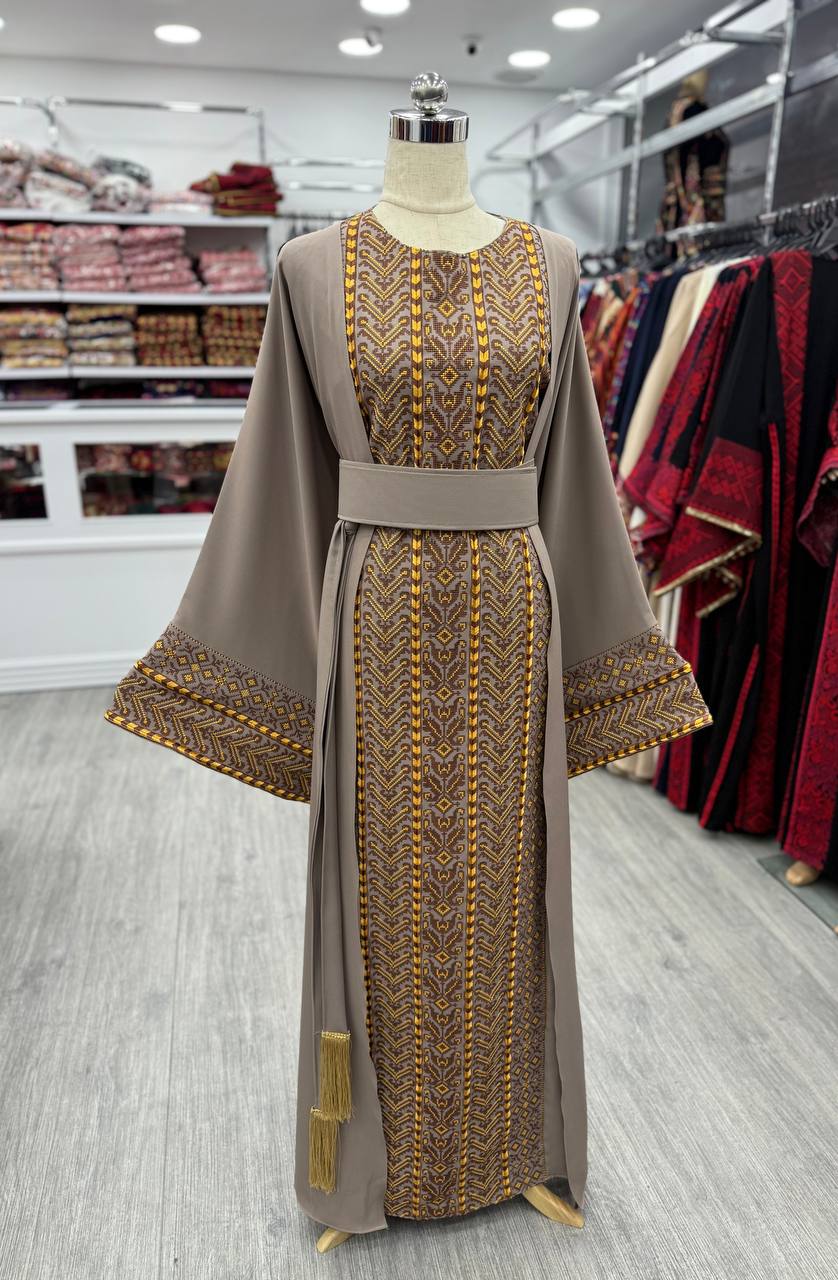 New Beige Traditional Abaya