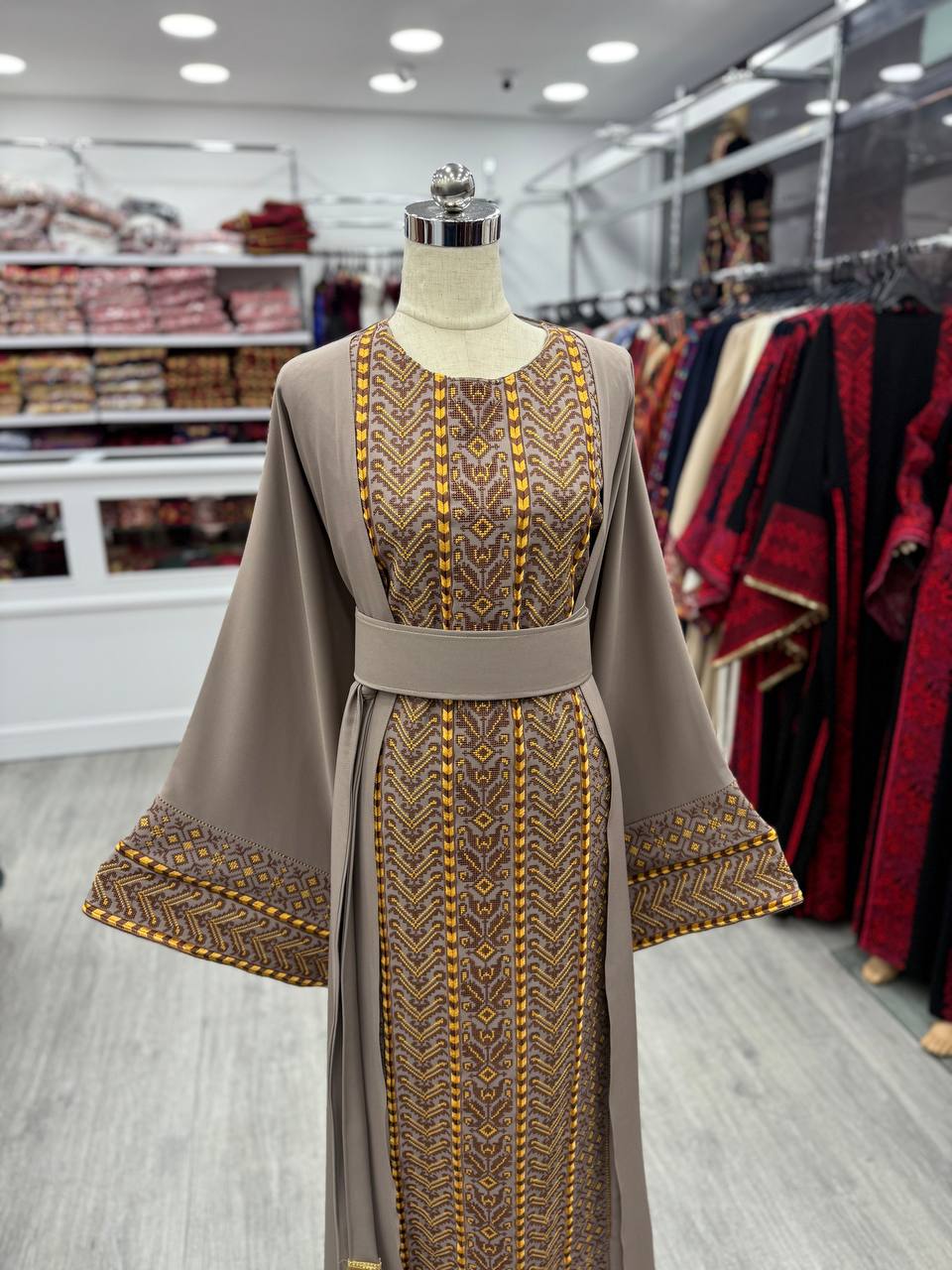 New Beige Traditional Abaya