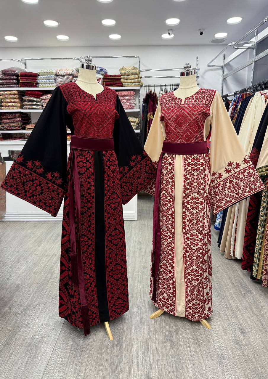 Nouveau Thobe Falahi noir et beige