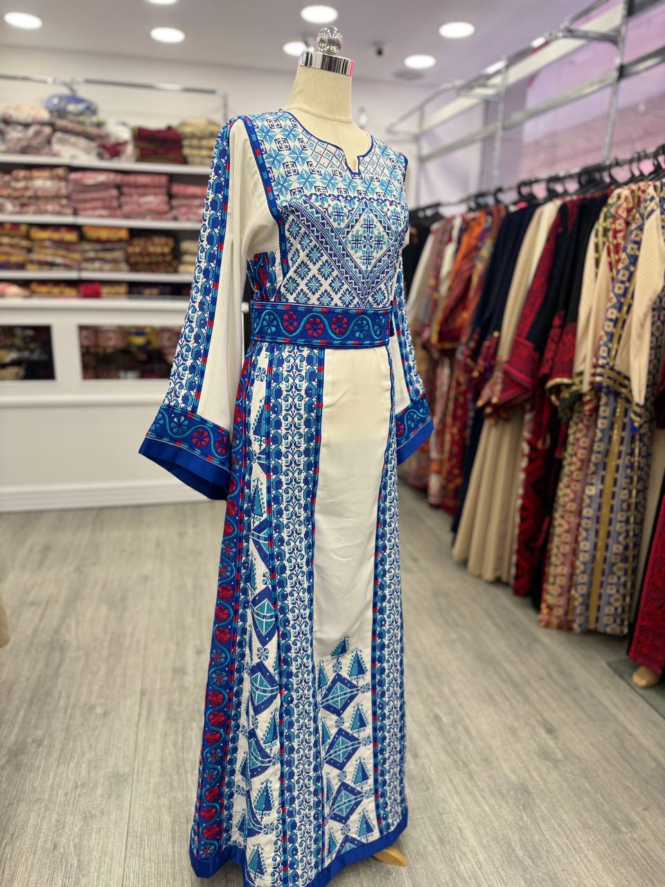 Blue Embroidery thobe