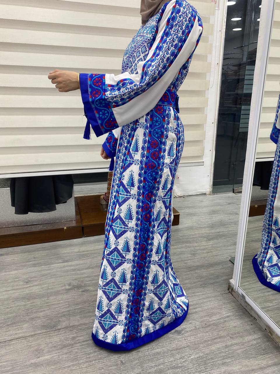Blue Embroidery thobe