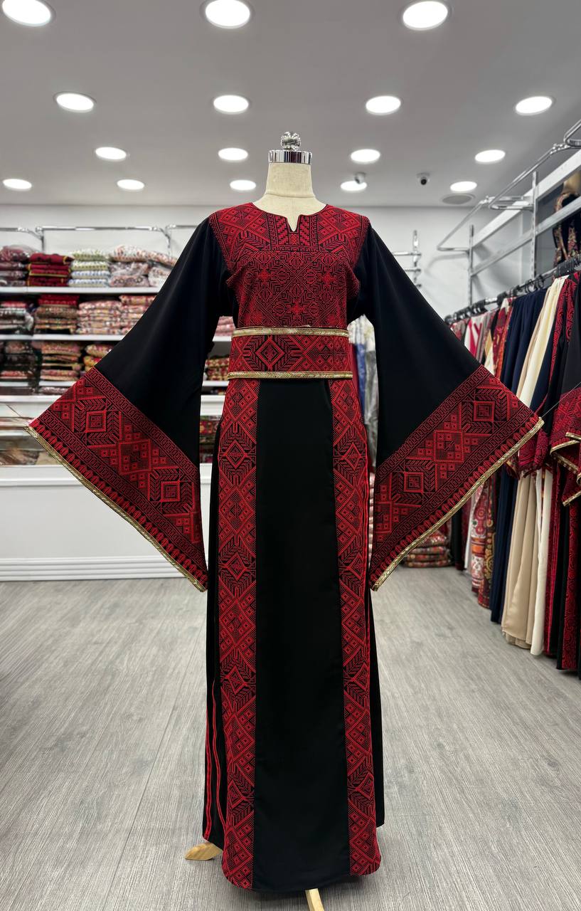 New Traditional Black Thobe With Manajel