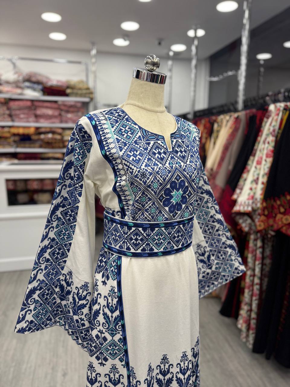New White Etameen Thobe