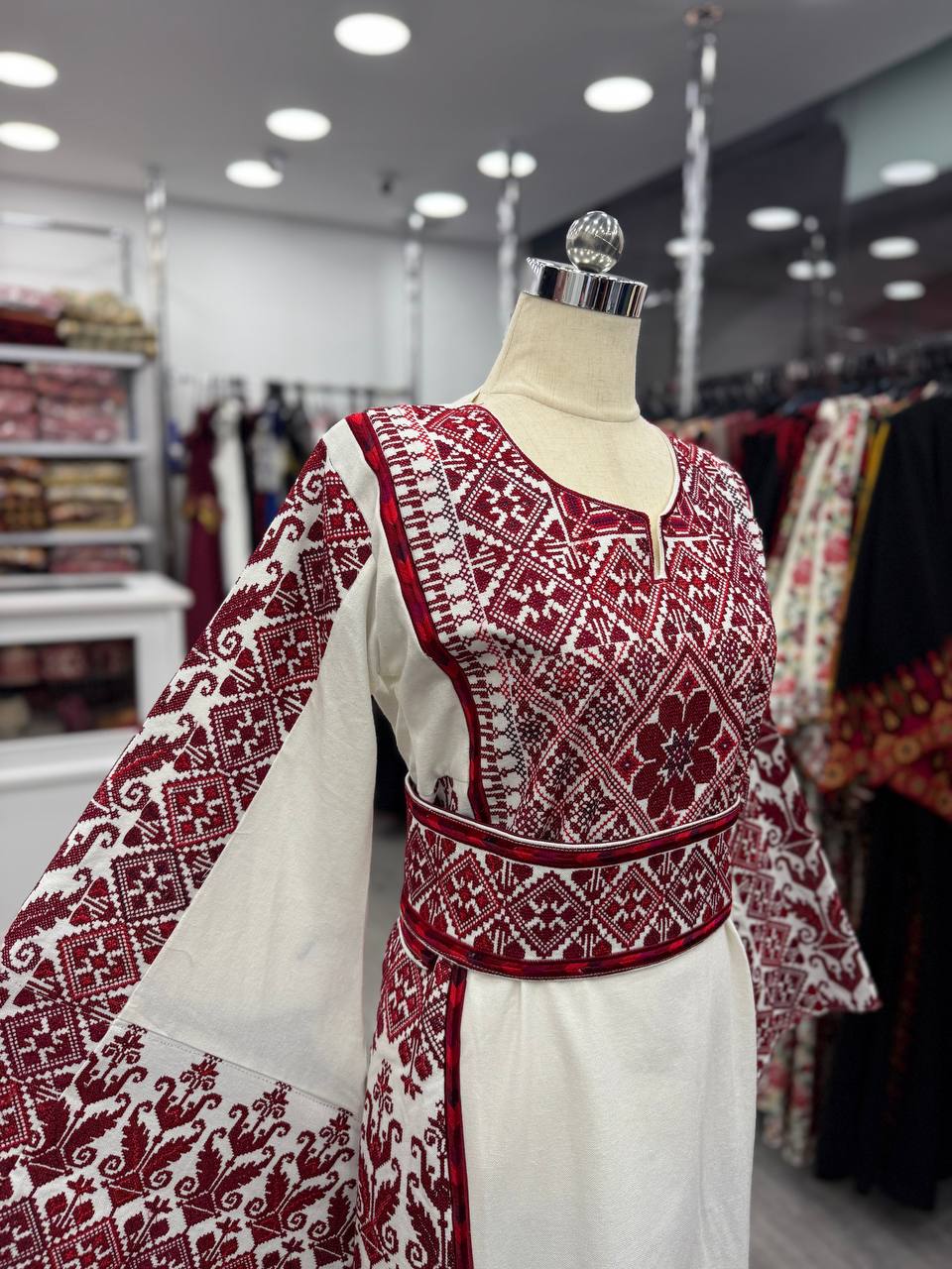 New White Etameen Thobe