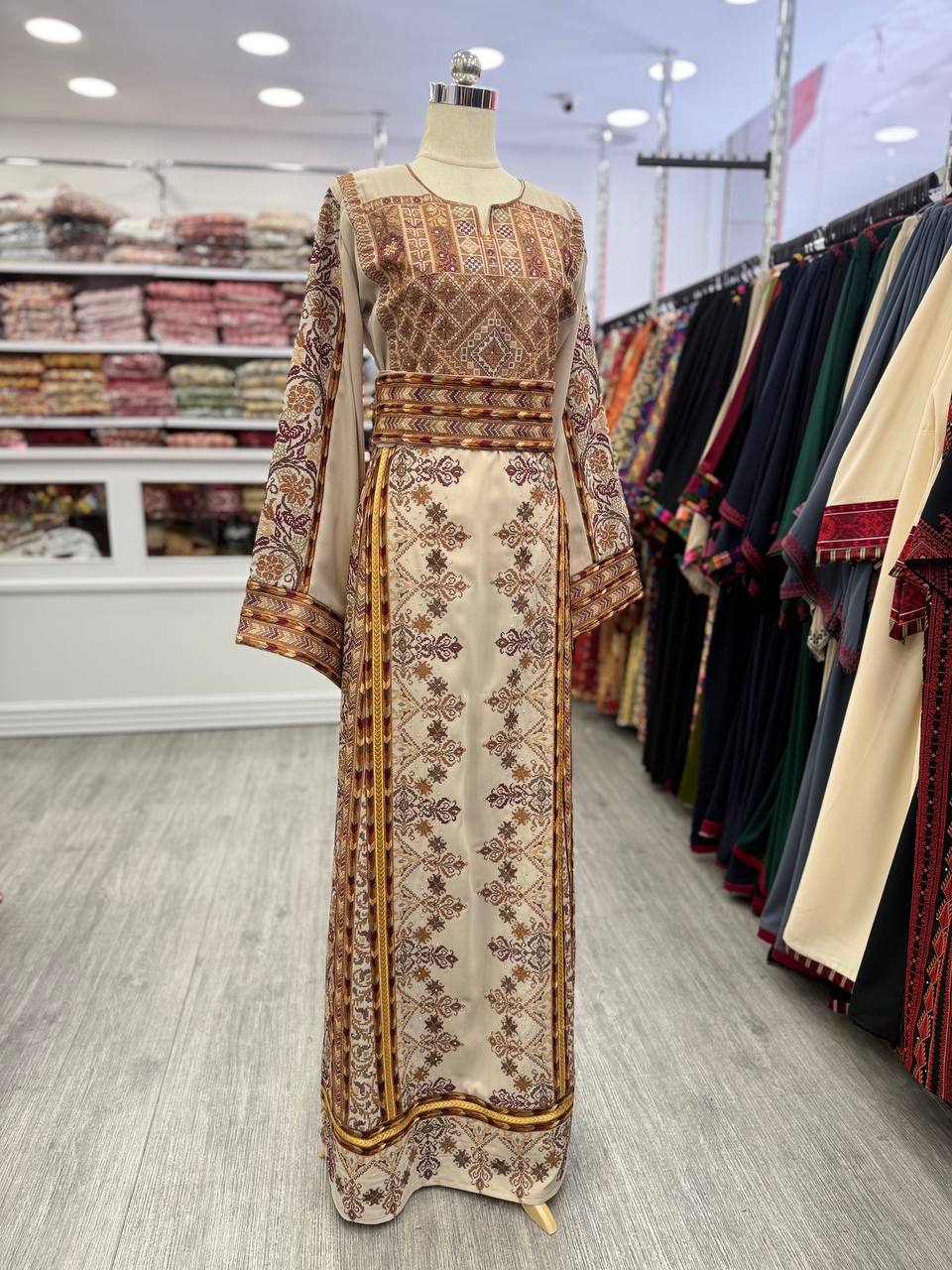 New Fully Embroidered Falahi Thobe
