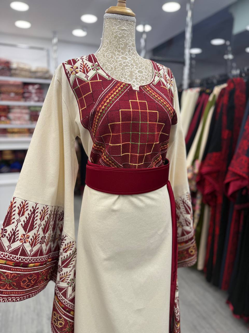 New Beige Etamin Simple Thobe