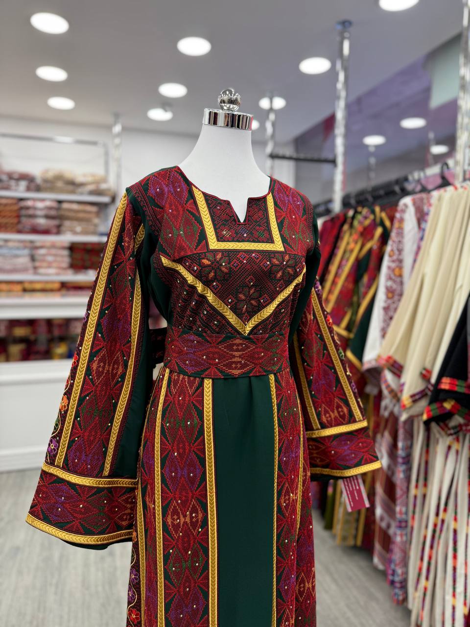 New Traditional Green Tatreez thobe