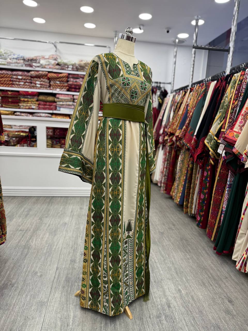 New Green Embroidered Traditional Thobe