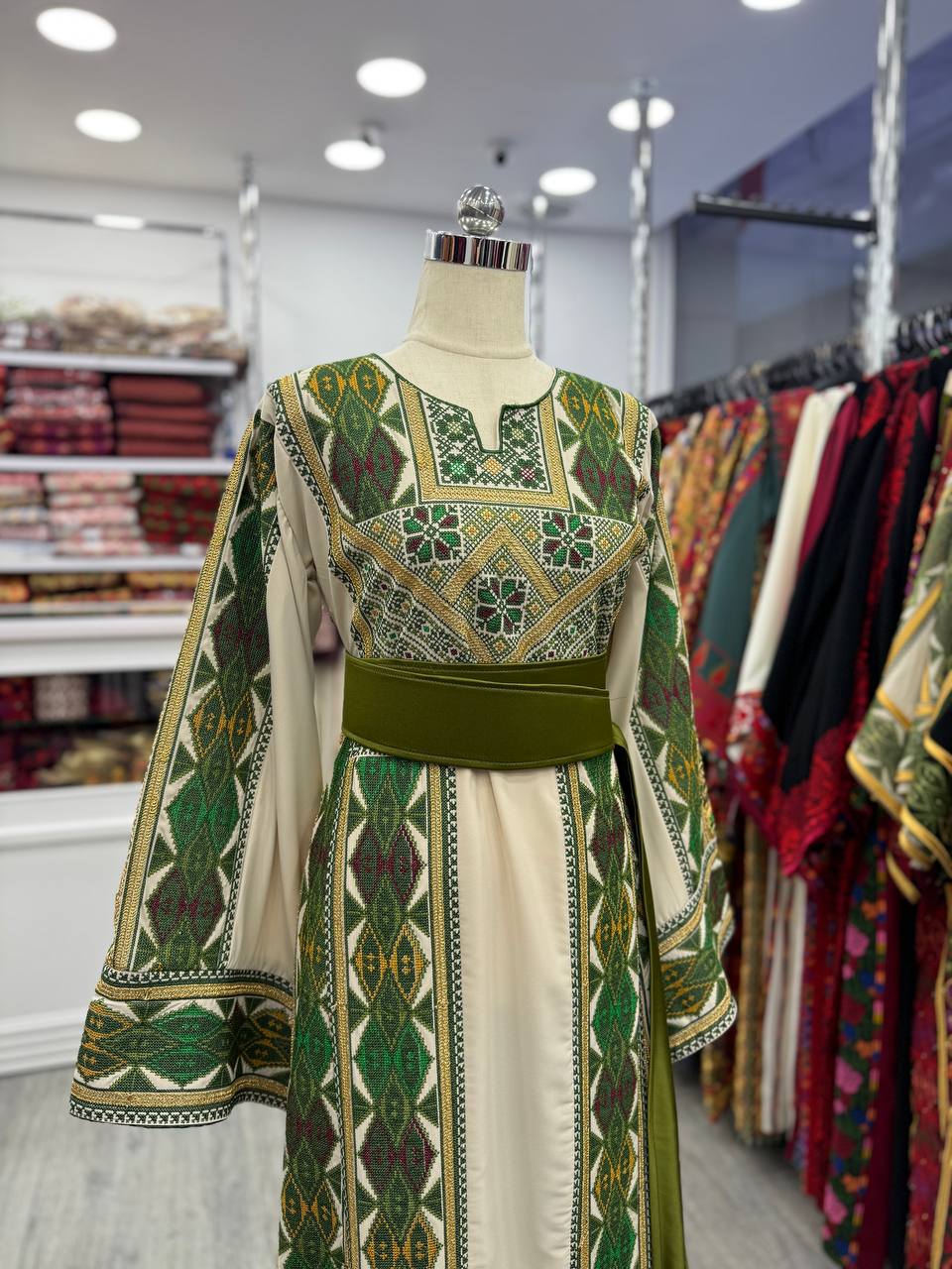 New Green Embroidered Traditional Thobe