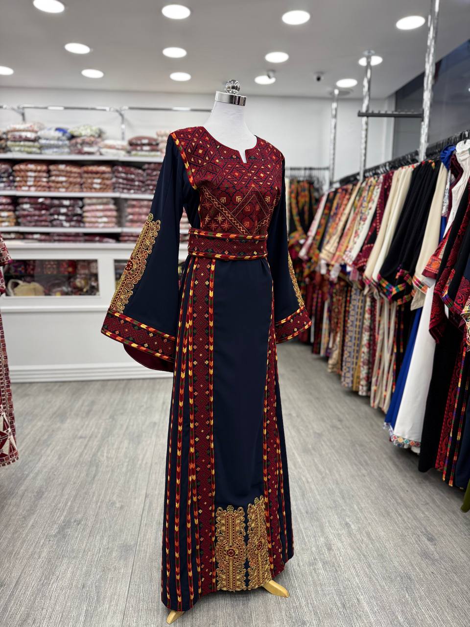 New navy blue Simple Manajel with Kassab Thobe