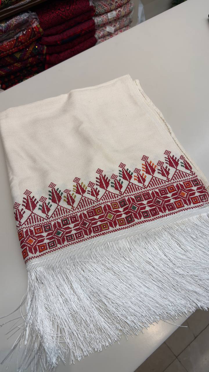 Beige Soft Etamin Scarf