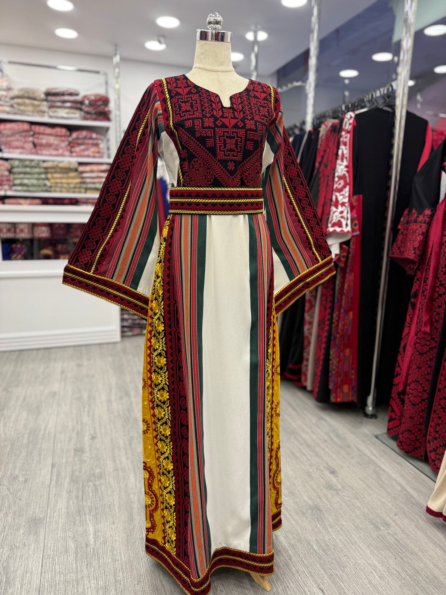 Majdalway Embroidered Palestinian Fallahi Thobe