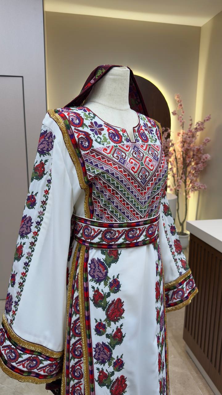 New Off-white Sabyel Kharaz  Floral Thobe