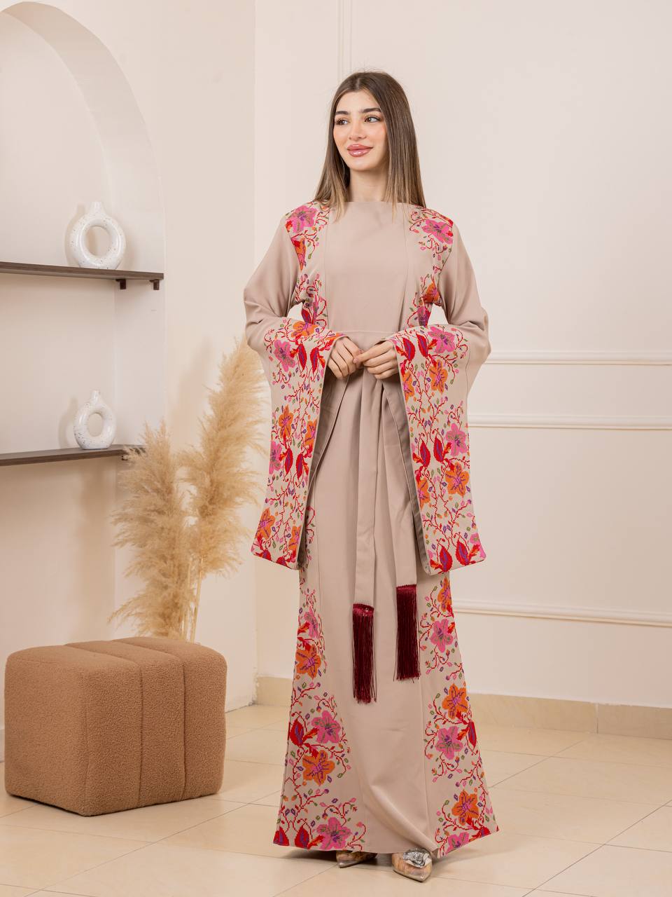 New Floral Tatreez Dress