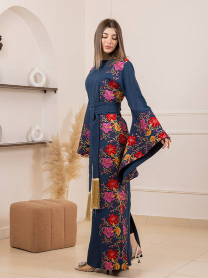 New Floral Tatreez Dress