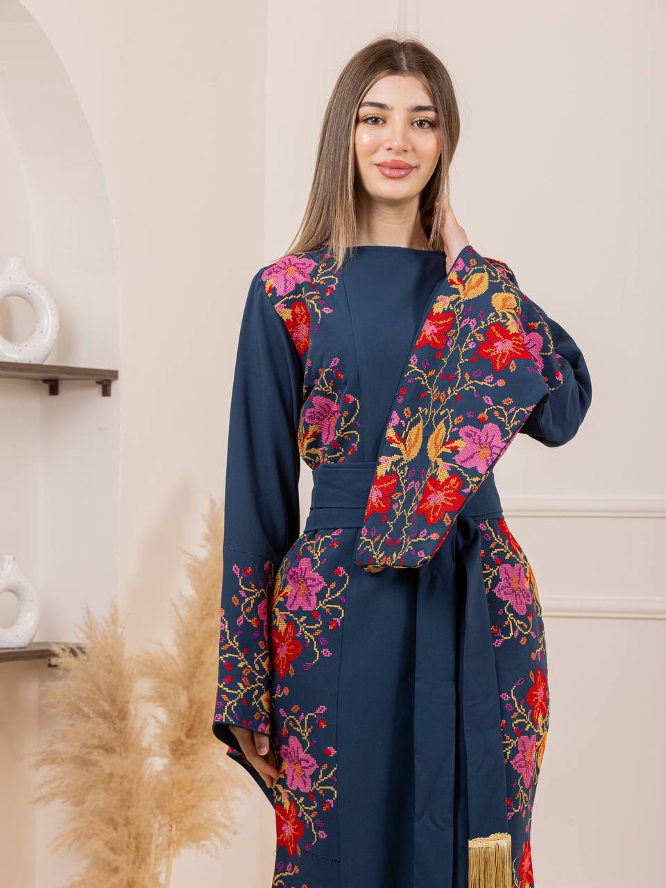 New Floral Tatreez Dress