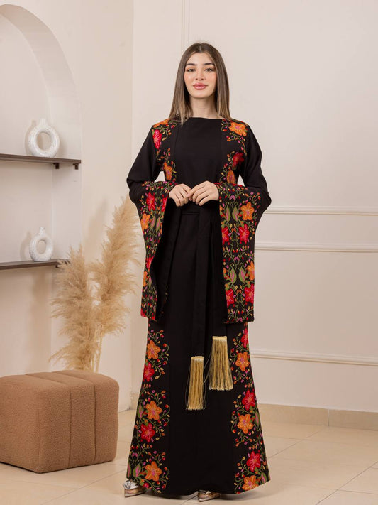 New Floral Tatreez Dress
