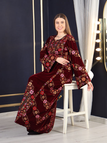 Modern Velvet Embroidered thobe