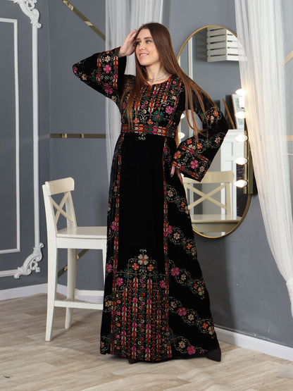 Modern Velvet Embroidered thobe