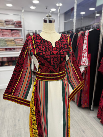 Majdalway Embroidered Palestinian Fallahi Thobe