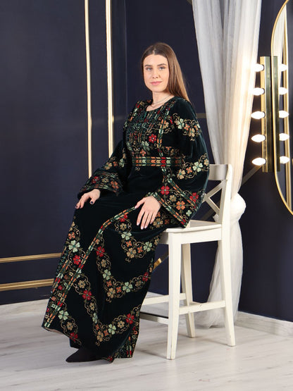 Modern Velvet Embroidered thobe