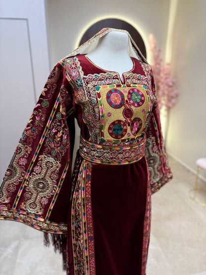New Red Velvet Malka with Kassab Thobe