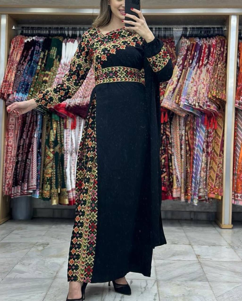long Sleeve embroidered Dress