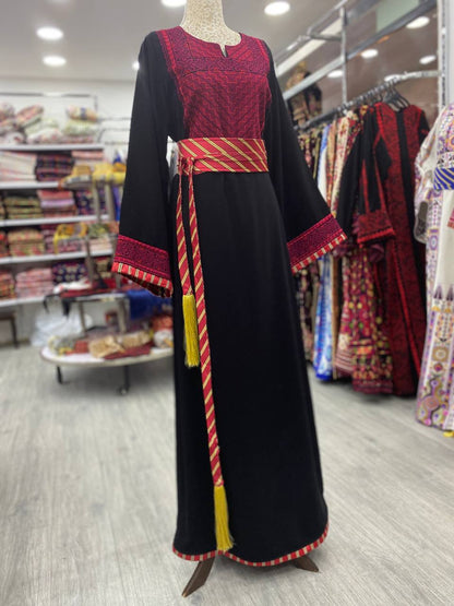 Exclusive Simple Maroon Embroidery Thobe