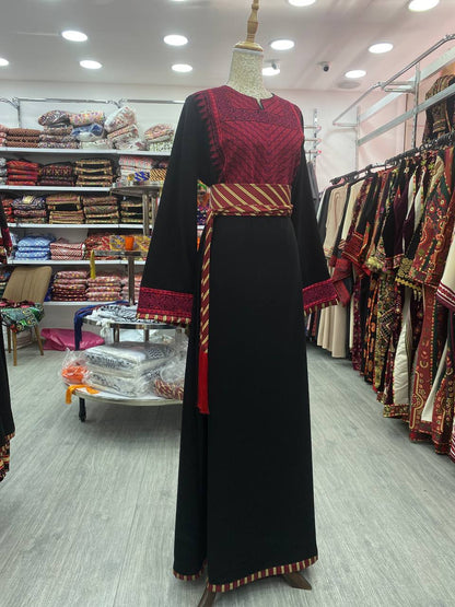 Exclusive Simple Maroon Embroidery Thobe