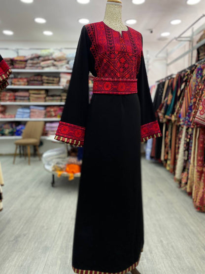 New Exclusive Simple Maroon Embroidery Thobe