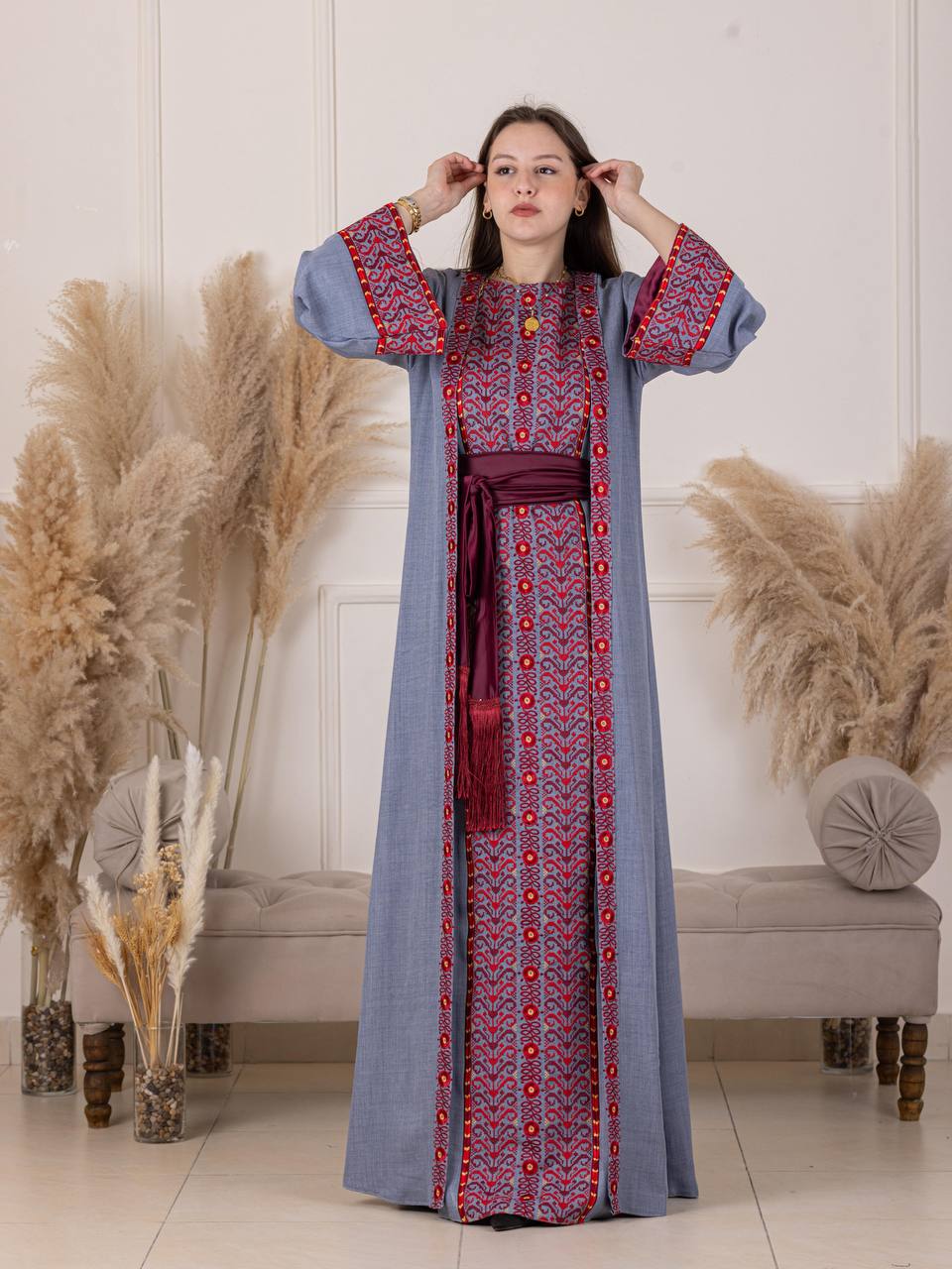 Tow Pieces tatreez Abaya