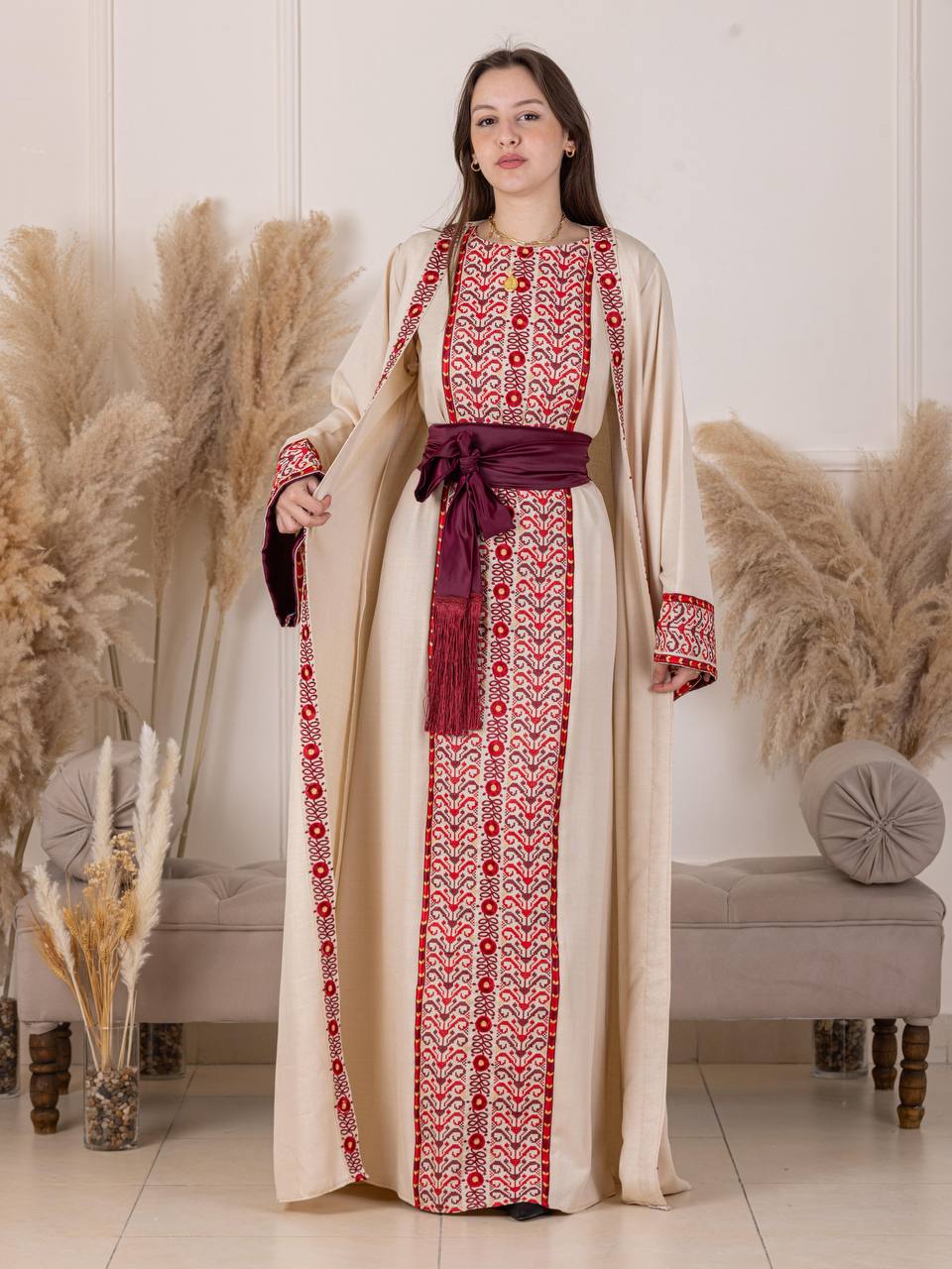 Tow Pieces tatreez Abaya