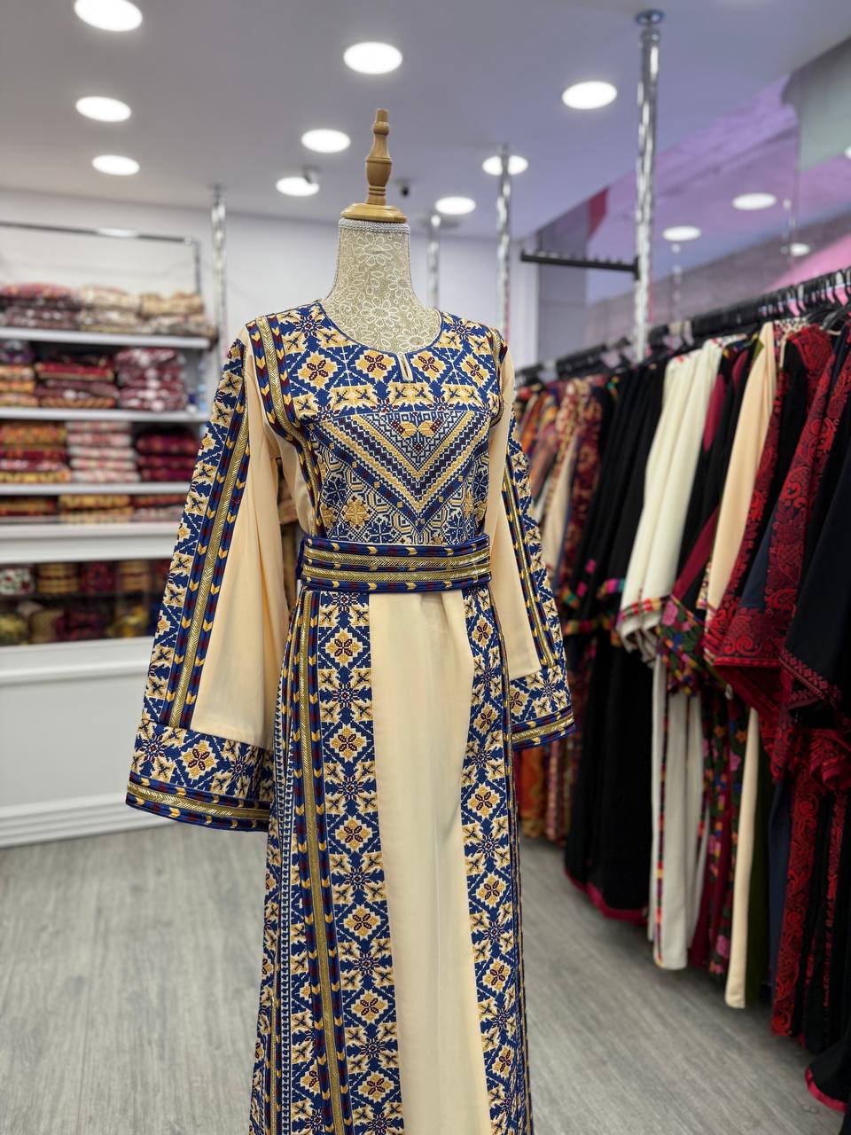 New Beige Sabayel kharaz Thobe