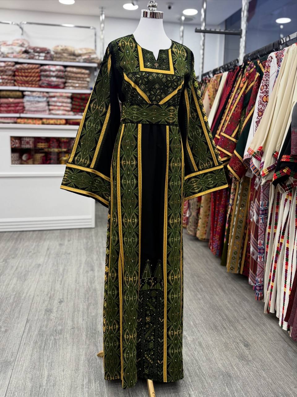 New Traditional Green Tatreez thobe