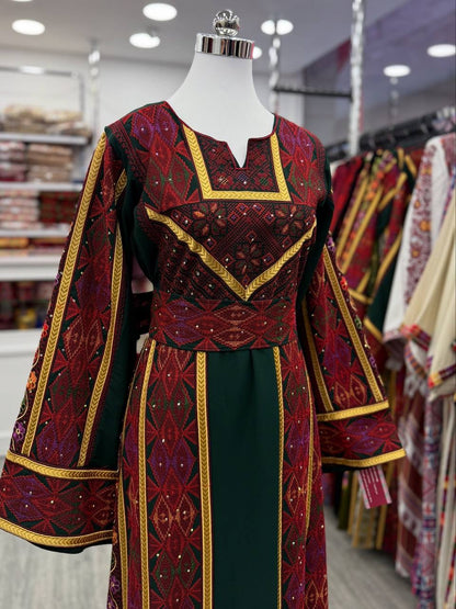New Traditional Green Tatreez thobe