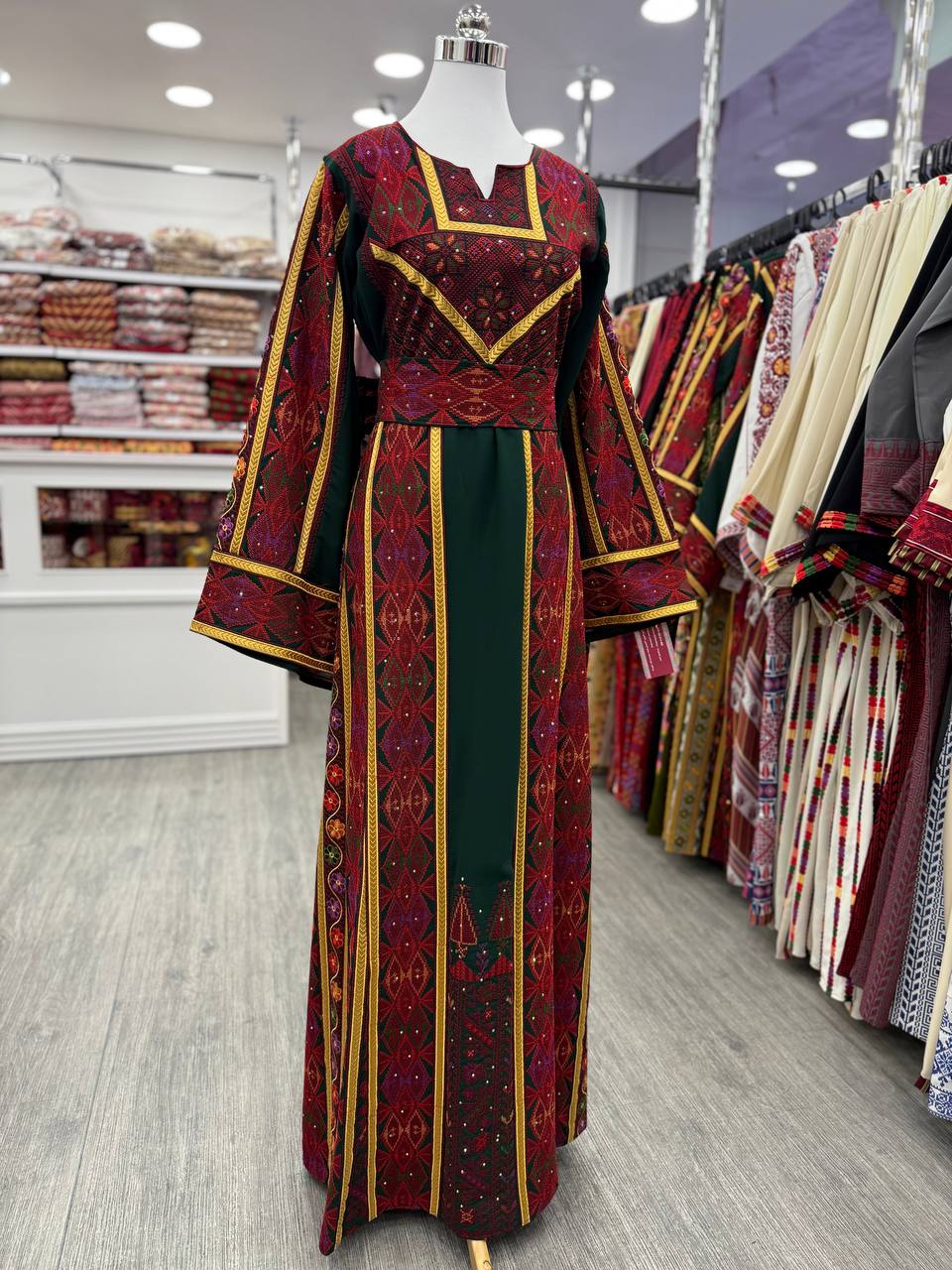 New Traditional Green Tatreez thobe