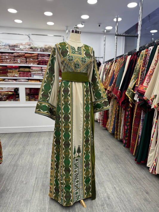 New Green Embroidered Traditional Thobe