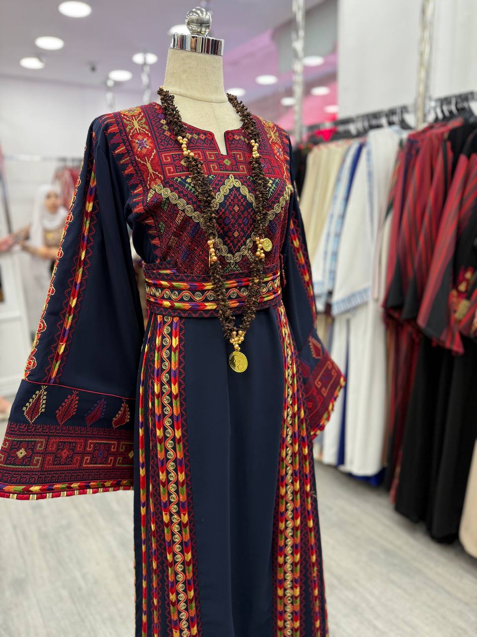 New Navy blue Manajel with Kassab Thobe