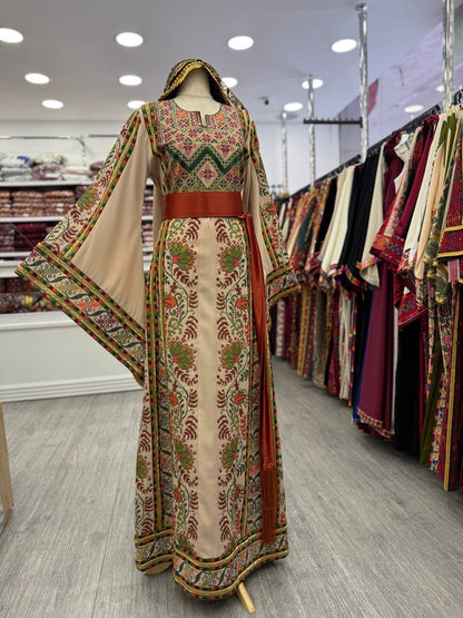 New Beige Sabayel Kharaz Thobe