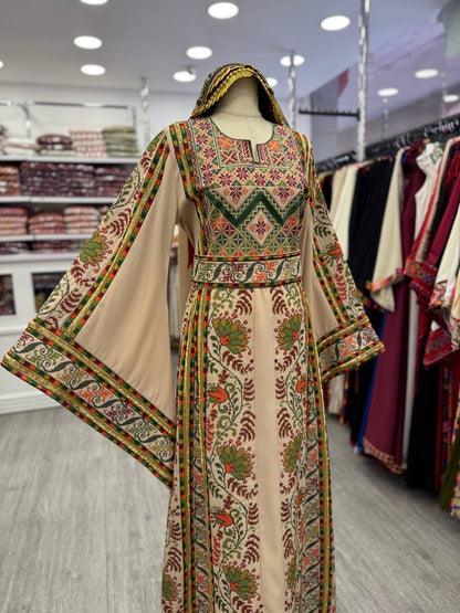 New Beige Sabayel Kharaz Thobe