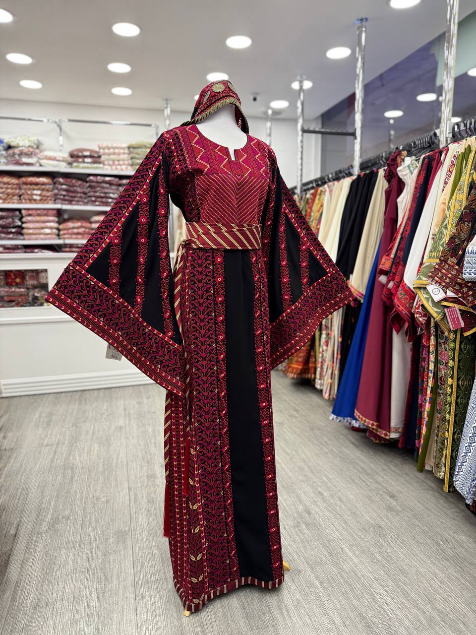 New Heavy Embroidered Black Soft Martial  Thobe