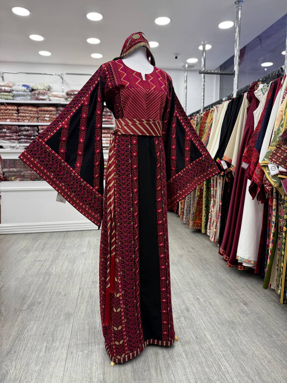 New Heavy Embroidered Black Soft Martial  Thobe